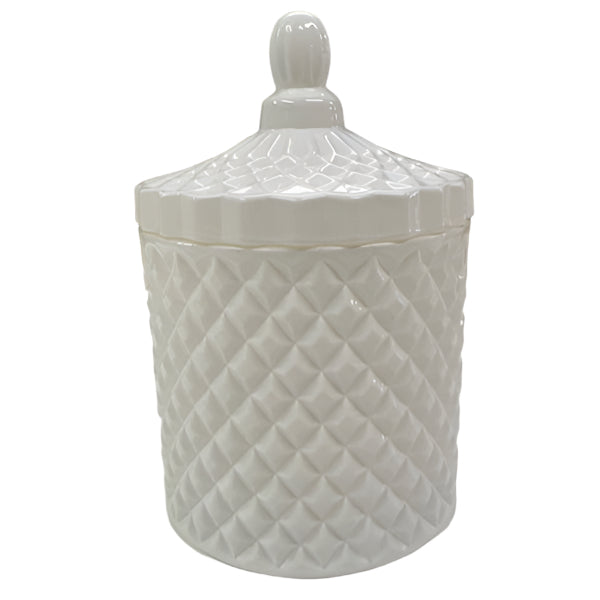 Gloss White Geo Candle