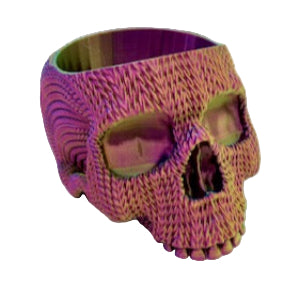 Skull Small Pink/Green Shimmer