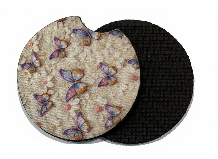 Car Coasters Butterflies
