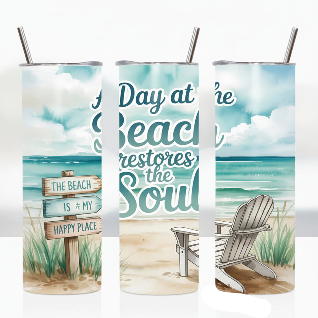 20oz Tumbler Beach Day