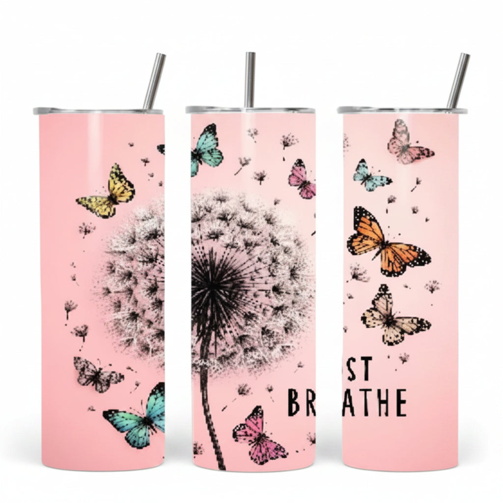 20oz Tumbler Just Breathe