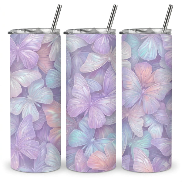 20oz Tumbler Pastel Butterflies