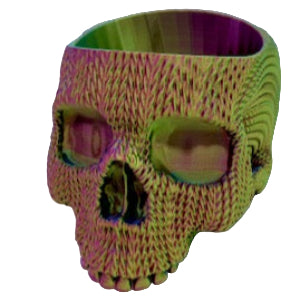 Skull Small Pink/Green Shimmer