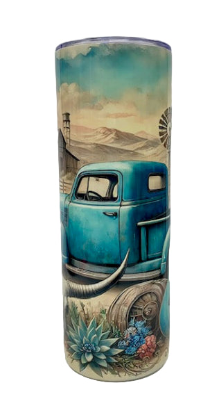 20oz Tumbler Blue Ute