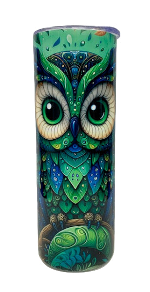 20oz Tumbler Green Owl
