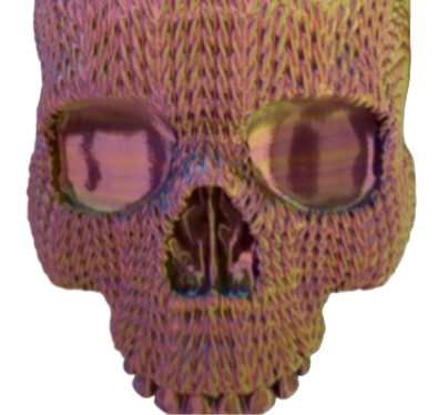 Skull Small Green Shimmer