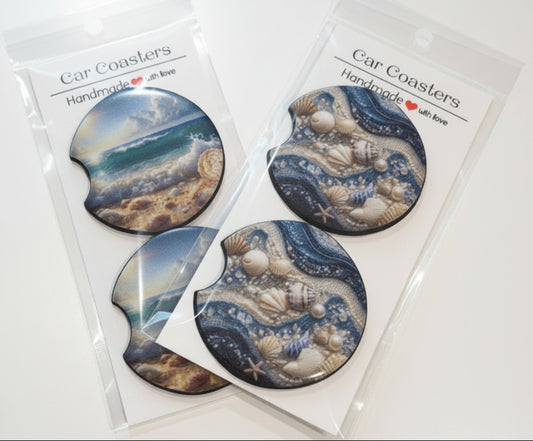 Car Coasters Beach