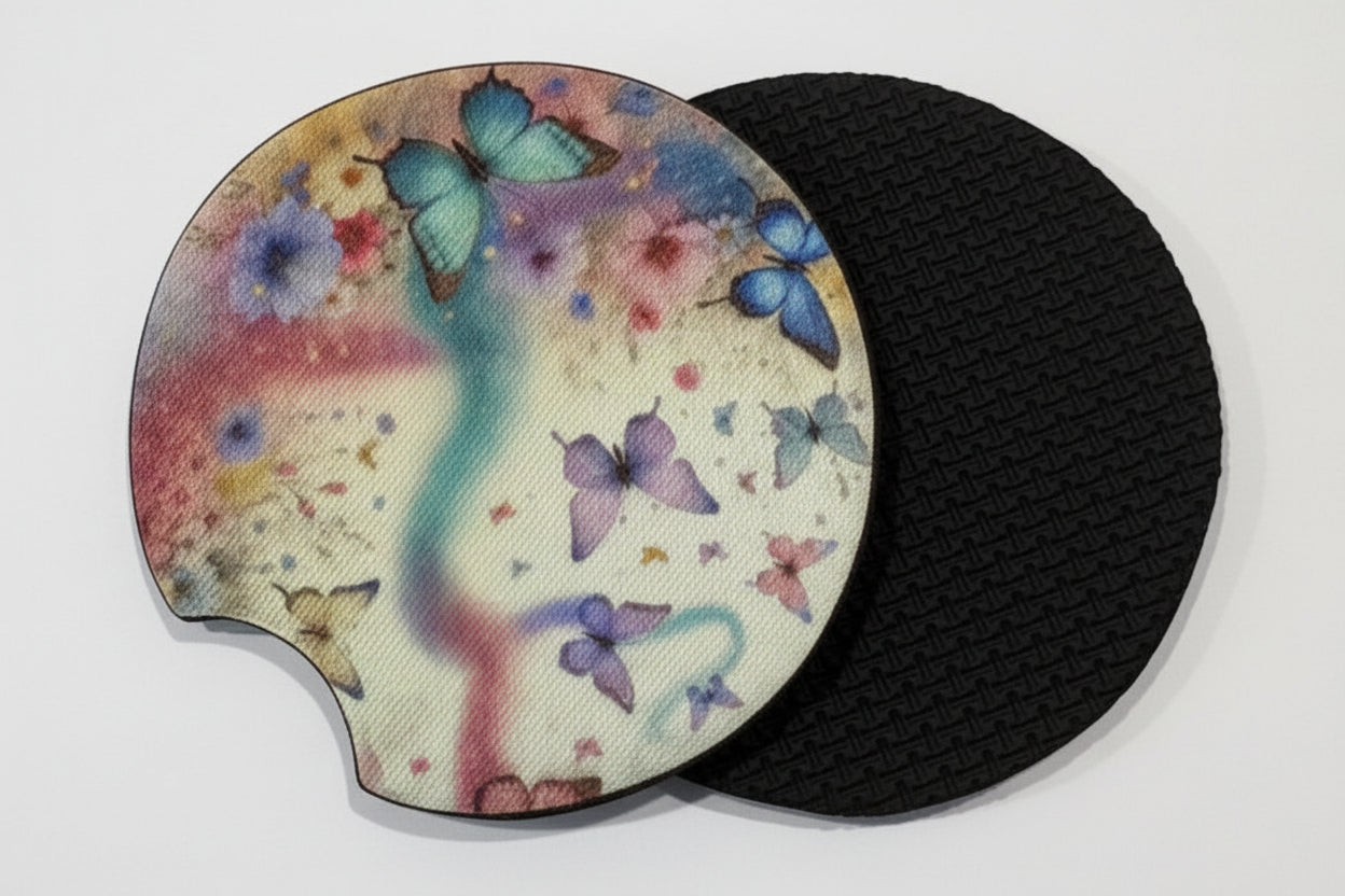 Car Coasters Butterflies