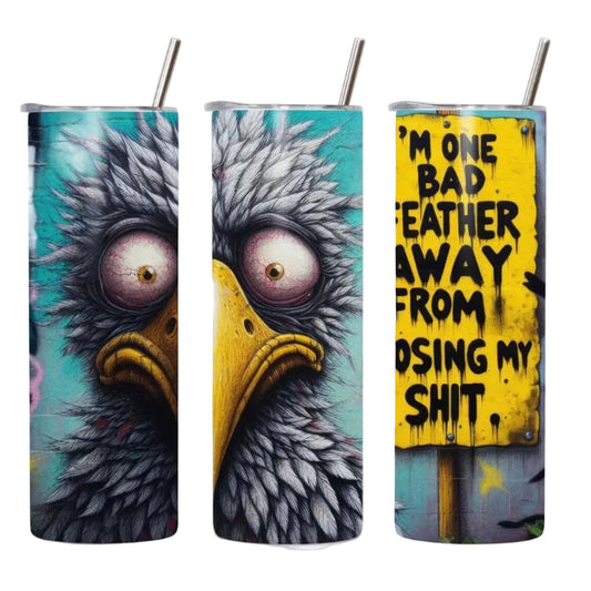 20oz Tumbler Bad Feather