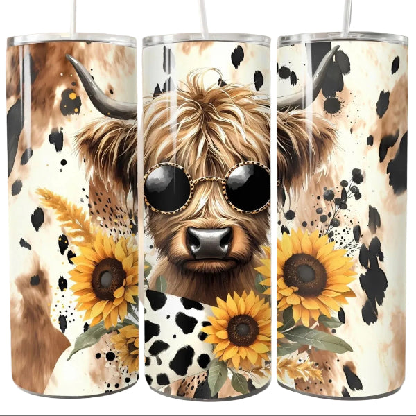 20oz Tumbler Daisy Cow